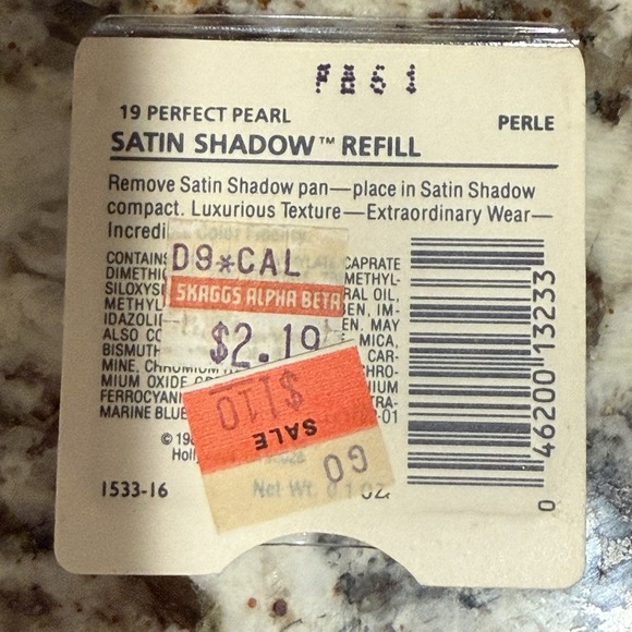 VINTAGE MAX FACTOR Satin SHADOW Refill  Perfect Pearl 19 NOS Sealed NEW - Picture 2 of 2